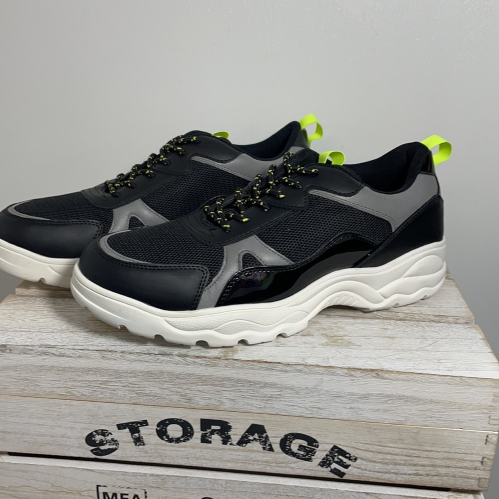 KINGSIDE BLACK GRAY NEON SNEAKERS